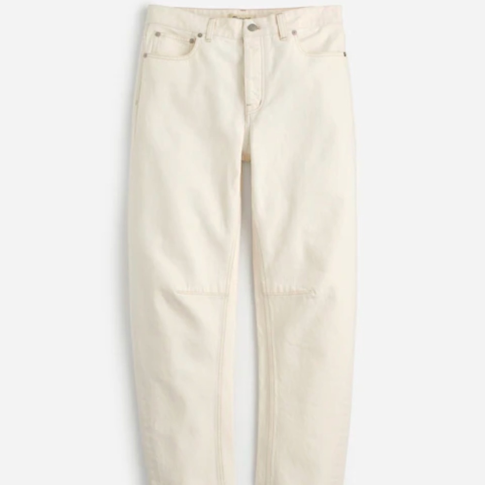 Madewell darted barrel leg